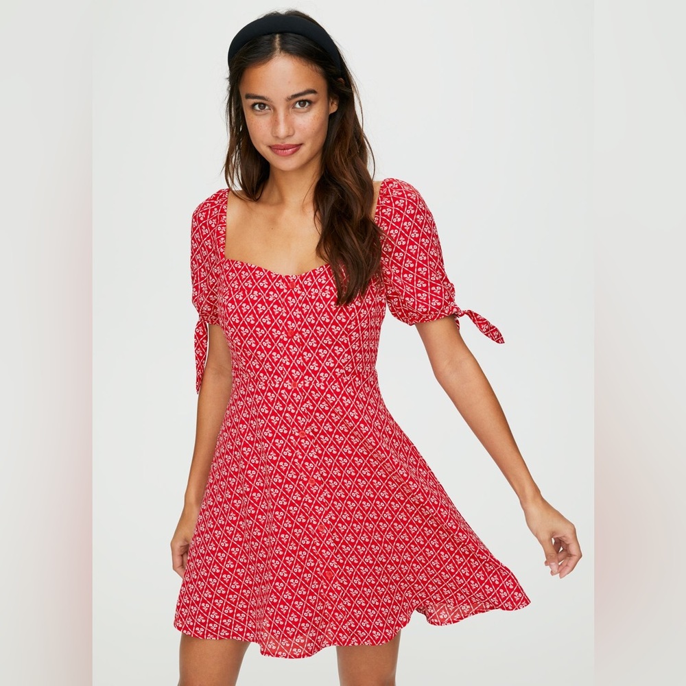 Sunday Best Red Patterned Dress